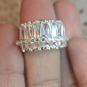 Elegant Silver 925 Crystal Ring